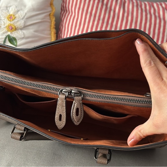 Coach Brooke carryall in dark stone with gunmetal hardware - Picture 14 of 14